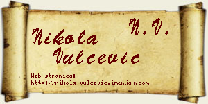 Nikola Vulčević vizit kartica